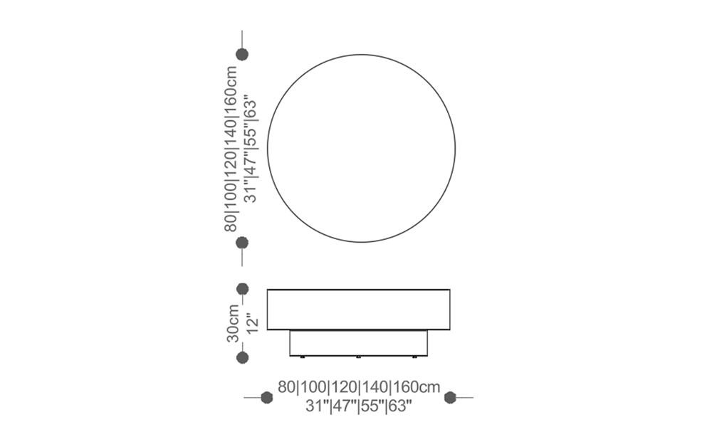 Imagem das dimensões principais do produto